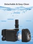 400GPH Submersible Fountain Pump with Nozzles