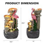 5-Tier Flamingo Water Feature Fountain with LED Lights