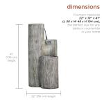 41” 3-Tier Weathered Stone Outdoor Water Fountain