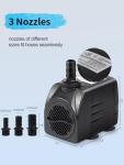 400GPH Submersible Fountain Pump with Nozzles