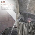 41” 3-Tier Weathered Stone Outdoor Water Fountain