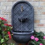 Sunnydaze 26" Solar Wall Water Fountain with Pump