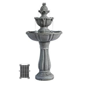 36" 2-Tier Solar Water Fountain - Classic Style