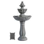 36" 2-Tier Solar Water Fountain - Classic Style
