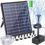 Solar Fountain Pump with Battery Backup for Bird Baths