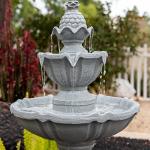 36" 2-Tier Solar Water Fountain - Classic Style