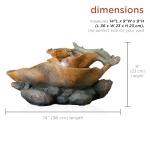 Alpine 9" Indoor Tiered Leaf Water Fountain