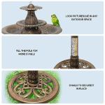 MoNiBloom 37" 3-Tier Outdoor Bird Bath Fountain