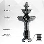 36" 2-Tier Solar Water Fountain - Classic Style