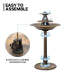 MoNiBloom 37" 3-Tier Outdoor Bird Bath Fountain