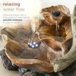 Alpine 9" Indoor Tiered Leaf Water Fountain