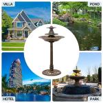 MoNiBloom 37" 3-Tier Outdoor Bird Bath Fountain