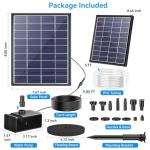 Solar Fountain Pump with Battery Backup for Bird Baths