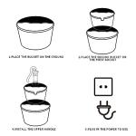 27-Inch 2-Tier Barrel Waterfall Fountain