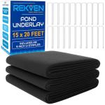 Pond Liner Underlayment with Garden Staples