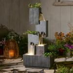 41.3" LED Tiered Outdoor Waterfall Fountain