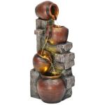 31.5" LED Lighted Cascading Outdoor Water Fountain