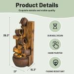 5-Tier Garden Waterfall Fountain with LED Light