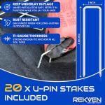 Pond Liner Underlayment with Garden Staples