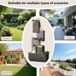 41.3" LED Tiered Outdoor Waterfall Fountain