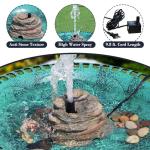 Bird Bath Water Fountain with Pump and Cord