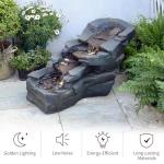 3-Tier Rock Waterfall Fountain with LED Lights