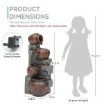 31.5" LED Lighted Cascading Outdoor Water Fountain