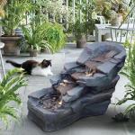 3-Tier Rock Waterfall Fountain with LED Lights