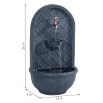 Sunnydaze 26" Electric Wall Water Fountain