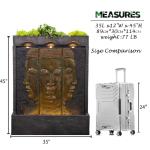 Large Zen Buddha Outdoor Fountain for Gardens
