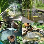 Solar Water Fountain Kit with Pump and Sprayers