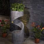 Tiered Outdoor Water Fountain with LED Light