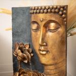 Zen Buddha Face Water Fountain with LED Light