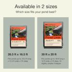 Heavy-Duty Black Pond Liner - 16.5 x 26.5 ft