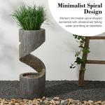 Tiered Outdoor Water Fountain with LED Light