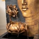Zen Buddha Face Water Fountain with LED Light