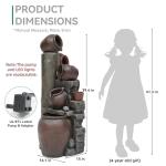 40" Outdoor/Indoor Cascading Pitcher Water Fountain