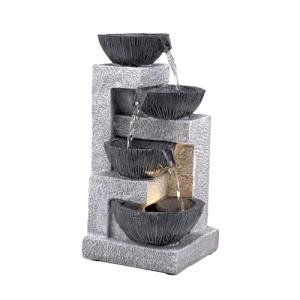 Alpine 14" Cascading Tabletop Fountain with Lights
