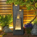 Takamota Modern Cascading Water Fountain with Lights