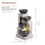 Alpine 14" Cascading Tabletop Fountain with Lights