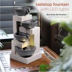 Alpine 14" Cascading Tabletop Fountain with Lights