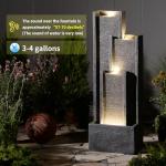 Takamota Modern Cascading Water Fountain with Lights