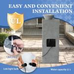 5-Tier Outdoor Garden Water Fountain with LED