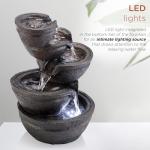 Alpine 13" Indoor Tabletop Water Fountain with LED