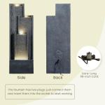 Takamota Modern Cascading Water Fountain with Lights