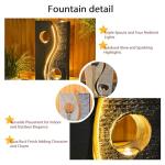 Tankana 47" Outdoor Garden Water Fountain with LED Lights