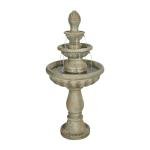 Modern 3-Tier Concrete Outdoor Water Fountain