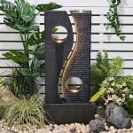 Tankana 47" Outdoor Garden Water Fountain with LED Lights