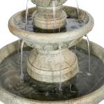 Modern 3-Tier Concrete Outdoor Water Fountain