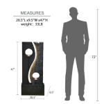 Tankana 47" Outdoor Garden Water Fountain with LED Lights